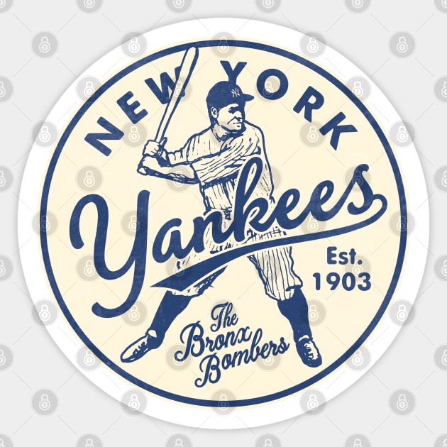 Old Style New York Yankees SMALL by Buck Tee Sticker by Buck Tee